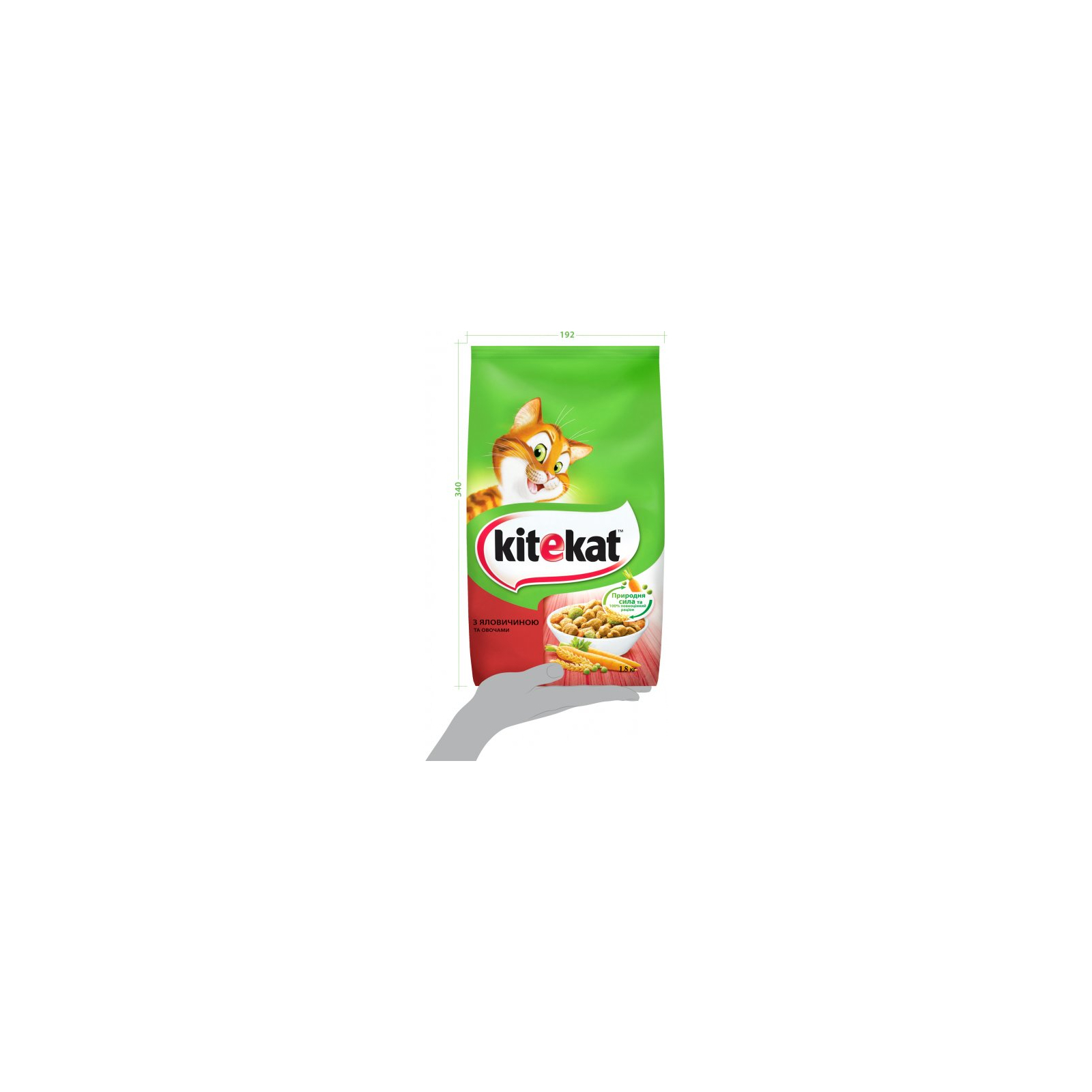Сухой корм для кошек Kitekat Говядина с овощами 12 кг (5900951013065) изображение 6