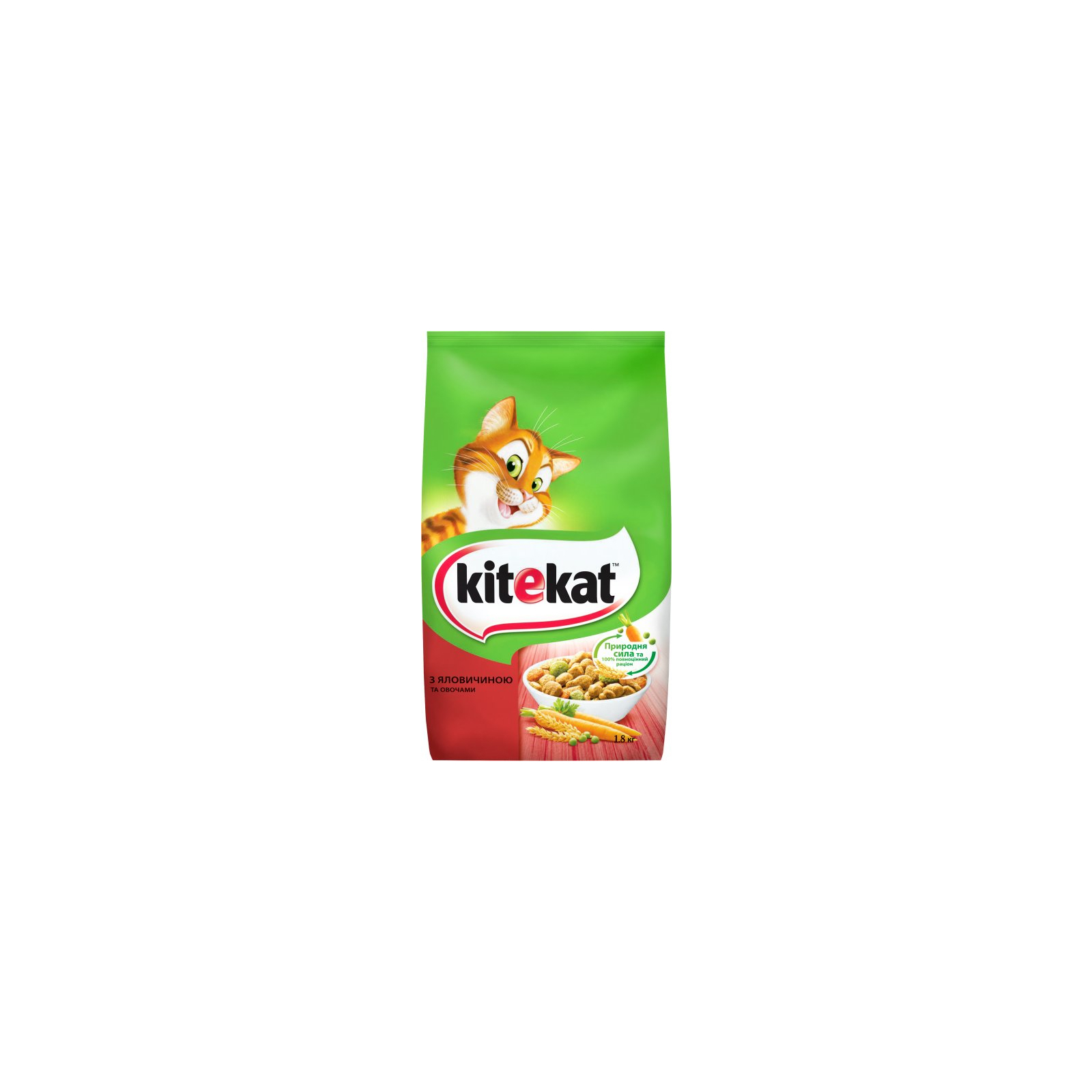 Сухий корм для кішок Kitekat Яловичина з овочами 1.8 кг (5900951137877)