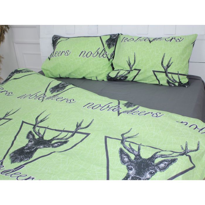 Постільна білизна MirSon Бязь 17-0515 Noble deers lime Дитячий (2200003642070) зображення 3