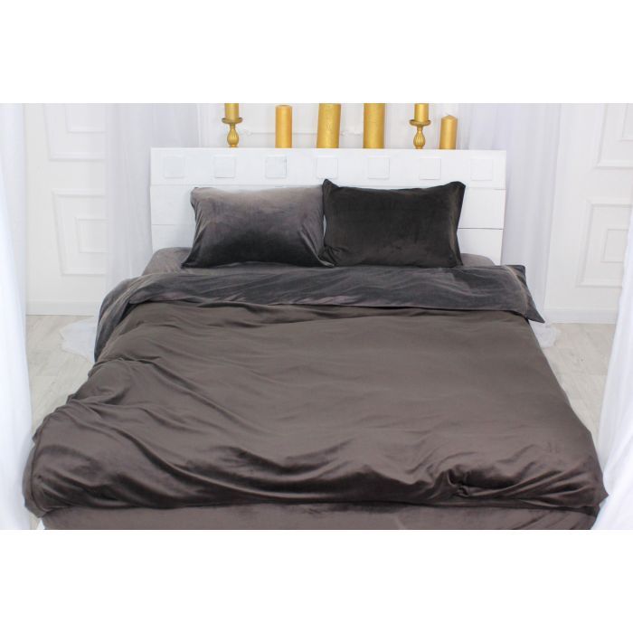 Постільна білизна MirSon Велюр Winter Frost 28-0005 + 28-0003 Anemone Velvet 200х220 (2200004009049)