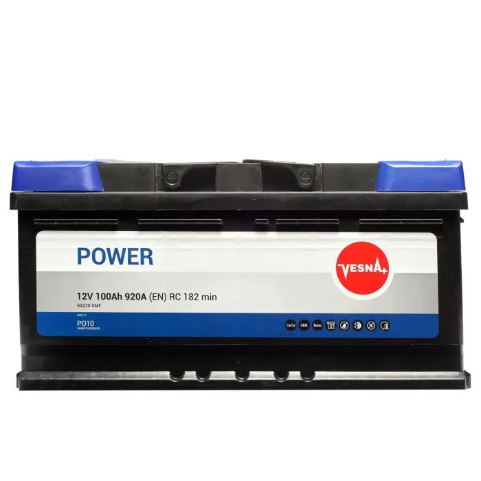 Аккумулятор автомобильный Vesna 100 Ah/12V Power (415 000)