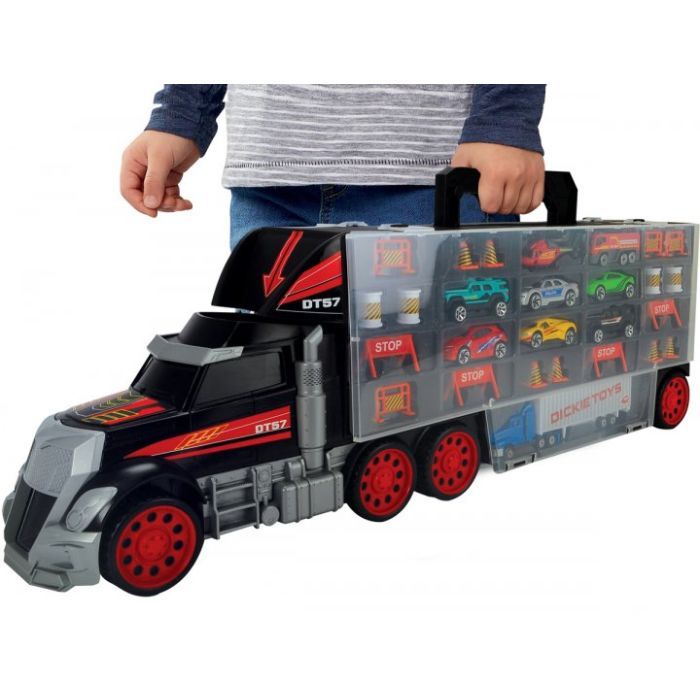 Игровой набор Dickie Toys Трейлер перевозчик авто, грузовик с ручкой (3749023) изображение 5