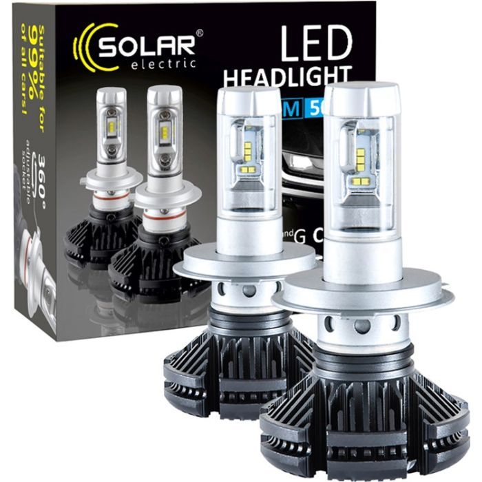 Автолампа SOLAR H4 12/24V 6000Lm 50W ZES Chip (8804) зображення 3