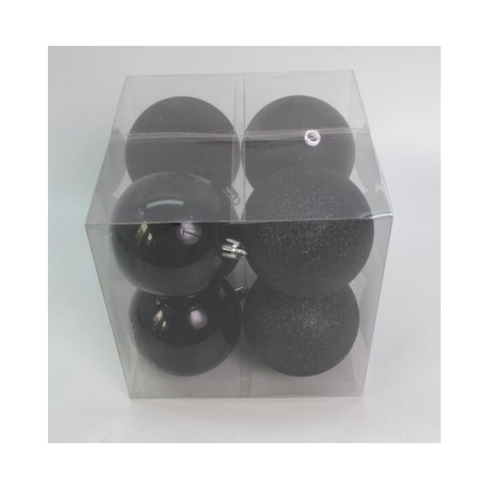 Елочная игрушка Novogod`ko 8 шт черный mix 8 см (974416)