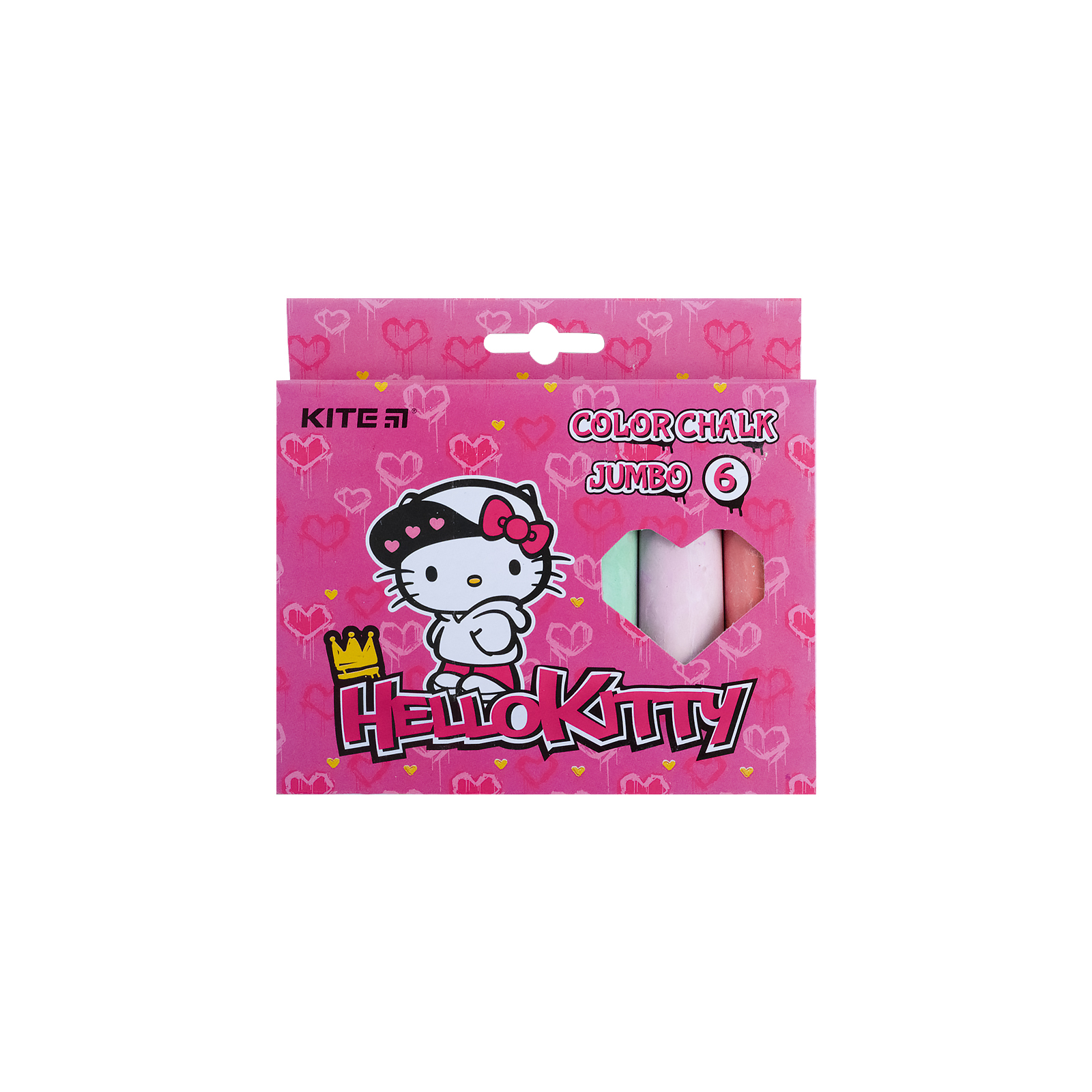 Крейда Kite кольорова Jumbo Hello Kitty, 6 кольорів (HK21-073)