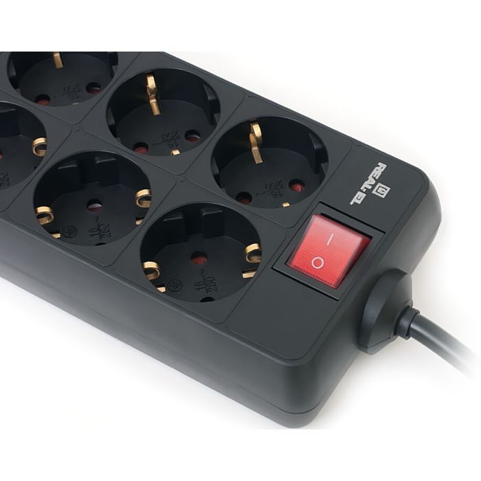 Мережевий фільтр живлення REAL-EL RS-8 Protect 5m, black (EL122300024) зображення 3