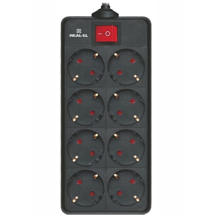 Мережевий фільтр живлення REAL-EL RS-8 Protect 5m, black (EL122300024) зображення 6