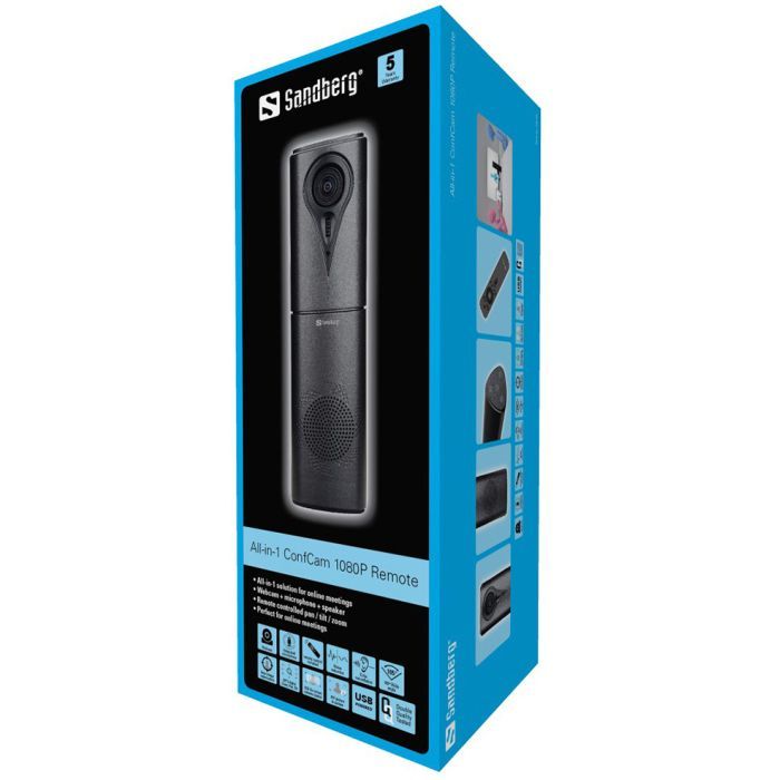 Веб-камера Sandberg All-in-1 ConfCam 1080P Remote Black (134-23) изображение 6
