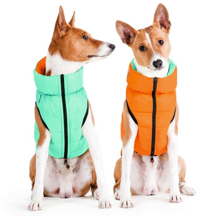 Курточка для тварин Airy Vest Lumi двостороння S 35 м'ятно-помаранчева (2187) зображення 2
