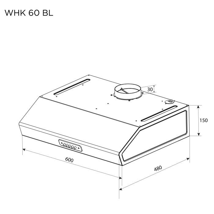 Витяжка кухонна Pyramida WHK 60 BL зображення 7