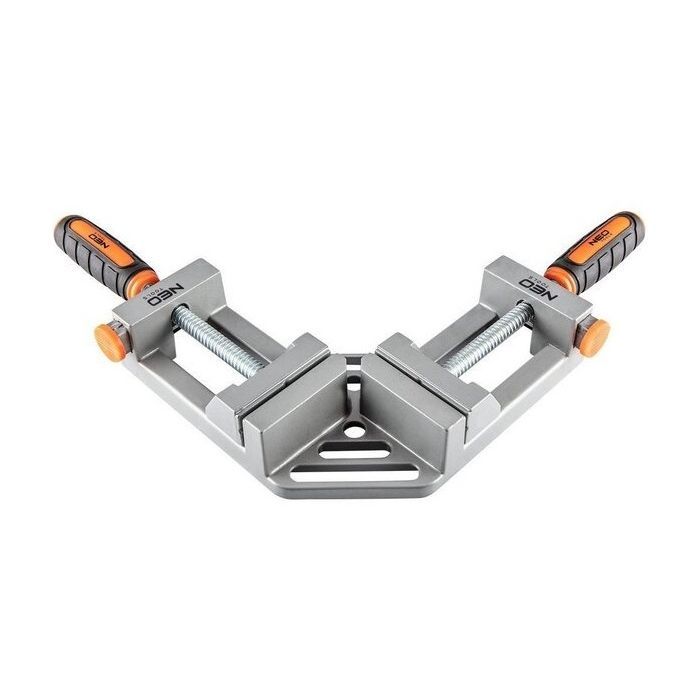 Струбцина Neo Tools кутова, алюмінієва, дві напрямні 75 мм, 70х70мм (45-491)