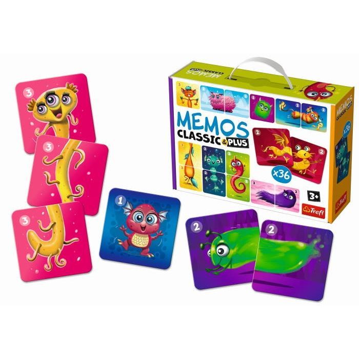 Настольная игра Trefl Мемо Классическое Милые монстрики (Memos Classic&plus Cute monsters) (02273) изображение 2