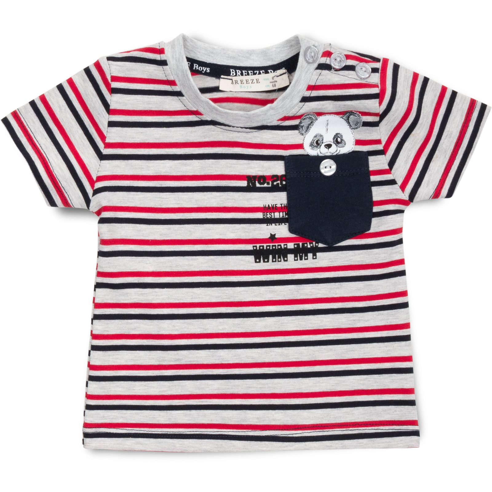 Набір дитячого одягу Breeze в полосочку (14288-80B-red) зображення 2