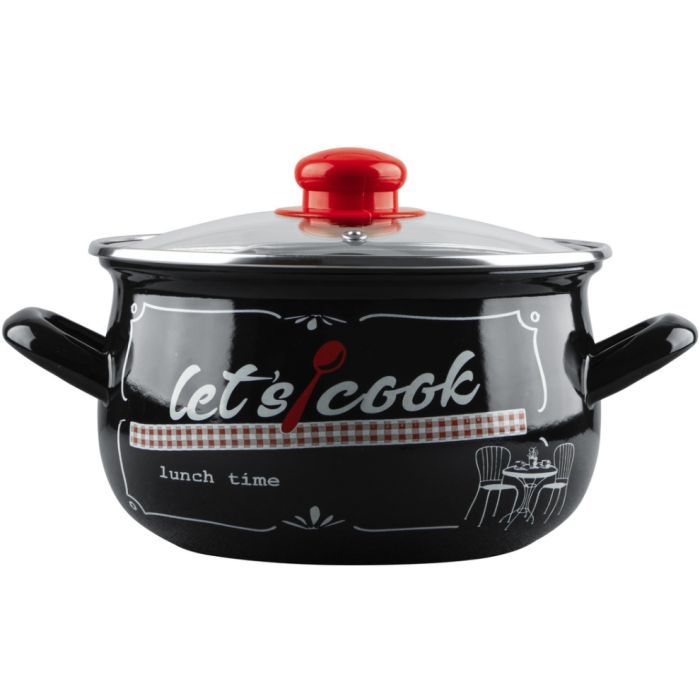 Каструля Gusto "Давайте готувати" Ч 16 см 2,1 л (GT-T-116-LCB)