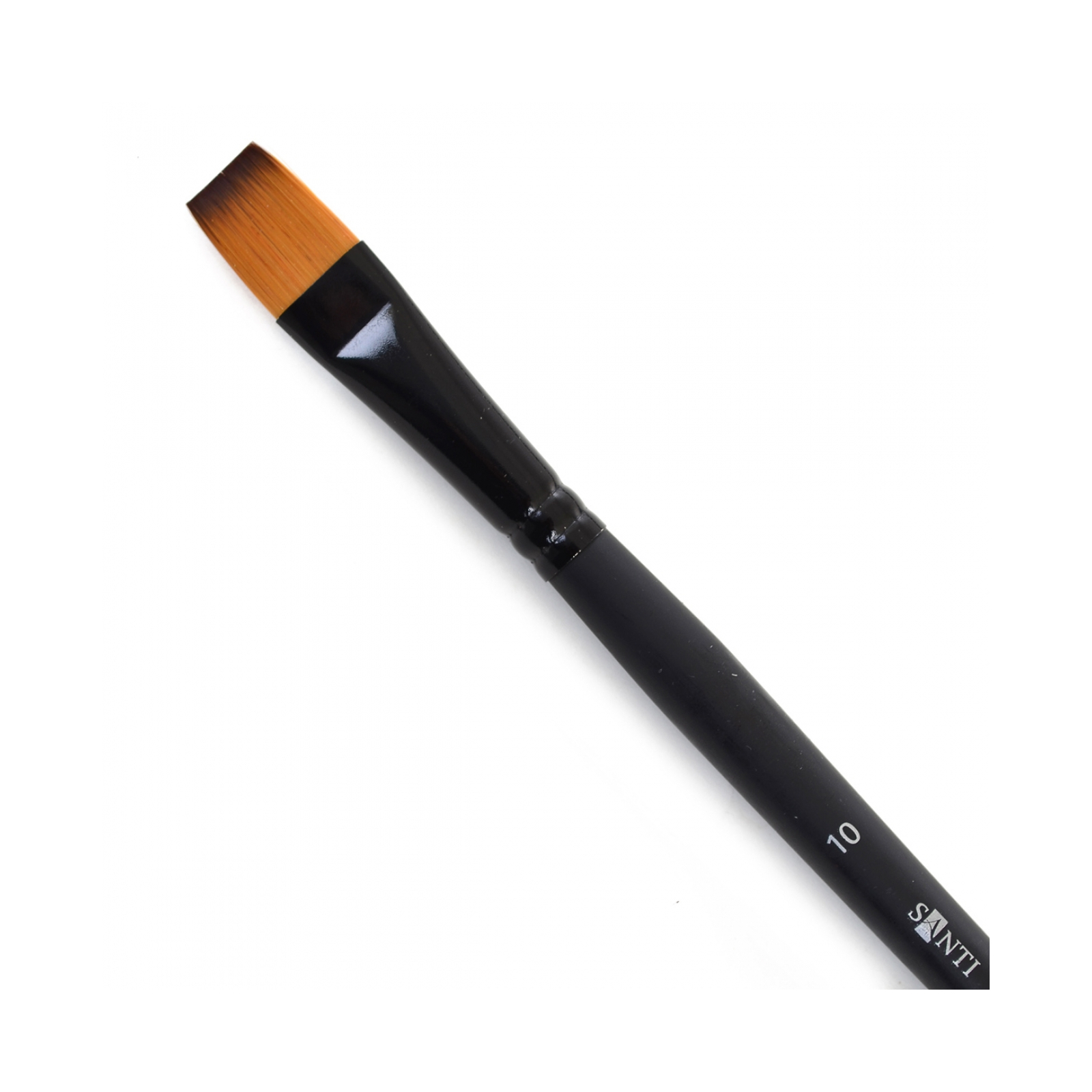 Кисточка для рисования Santi синтетика Highly Pro, длинная ручка, плоская, №10 (310607) изображение 2