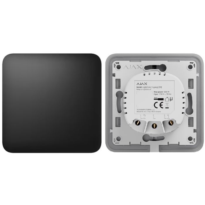 Умный выключатель Ajax LightSwitch 1-gang чорна изображение 4