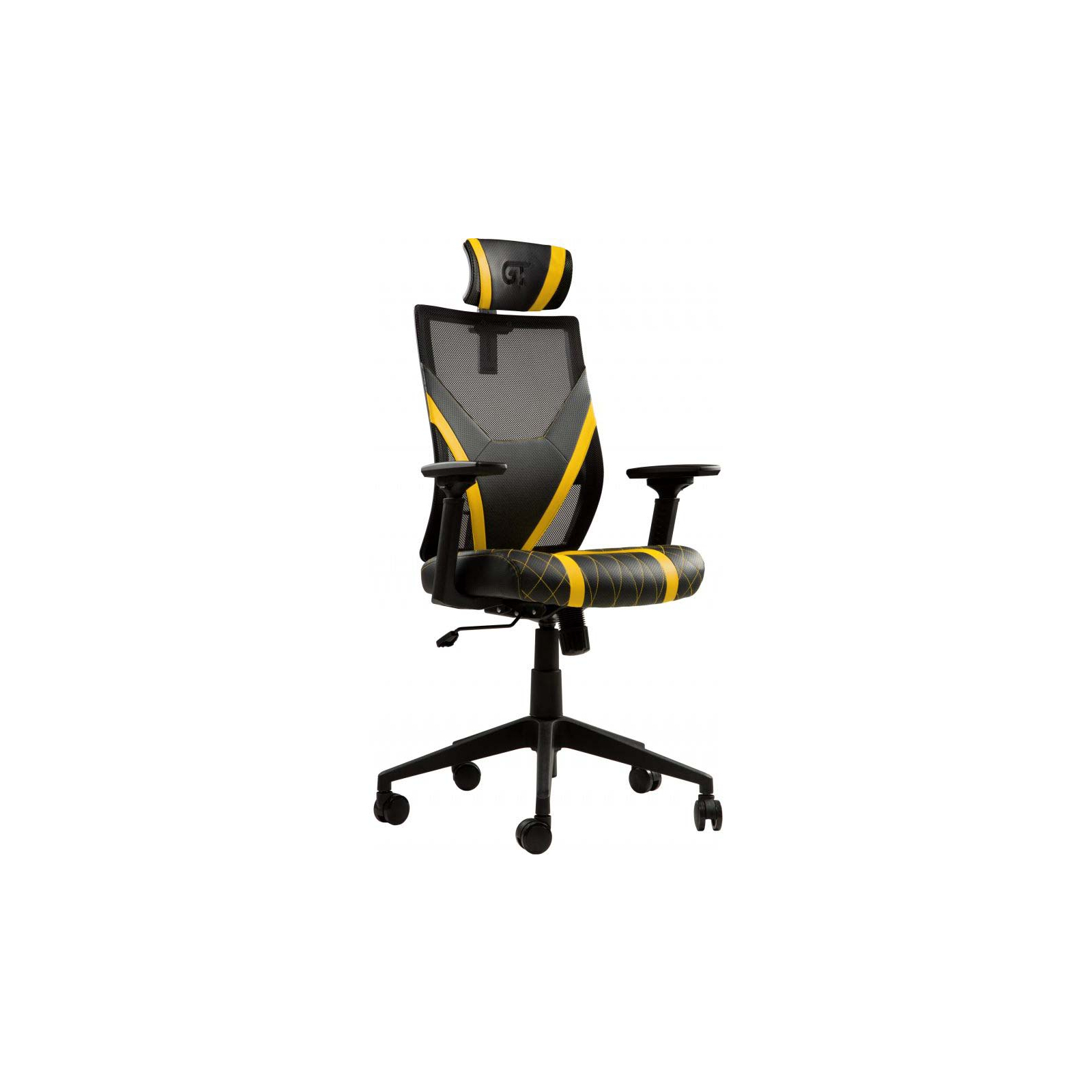 Кресло игровое GT Racer X-6674 Black/Yellow изображение 2