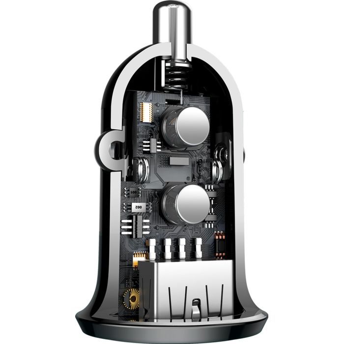Зарядний пристрій Baseus Grain Pro Car Charger (Dual USB 4.8A ) USB Black (CCALLP-01) зображення 5