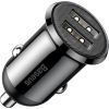 Зарядний пристрій Baseus Grain Pro Car Charger (Dual USB 4.8A ) USB Black (CCALLP-01)