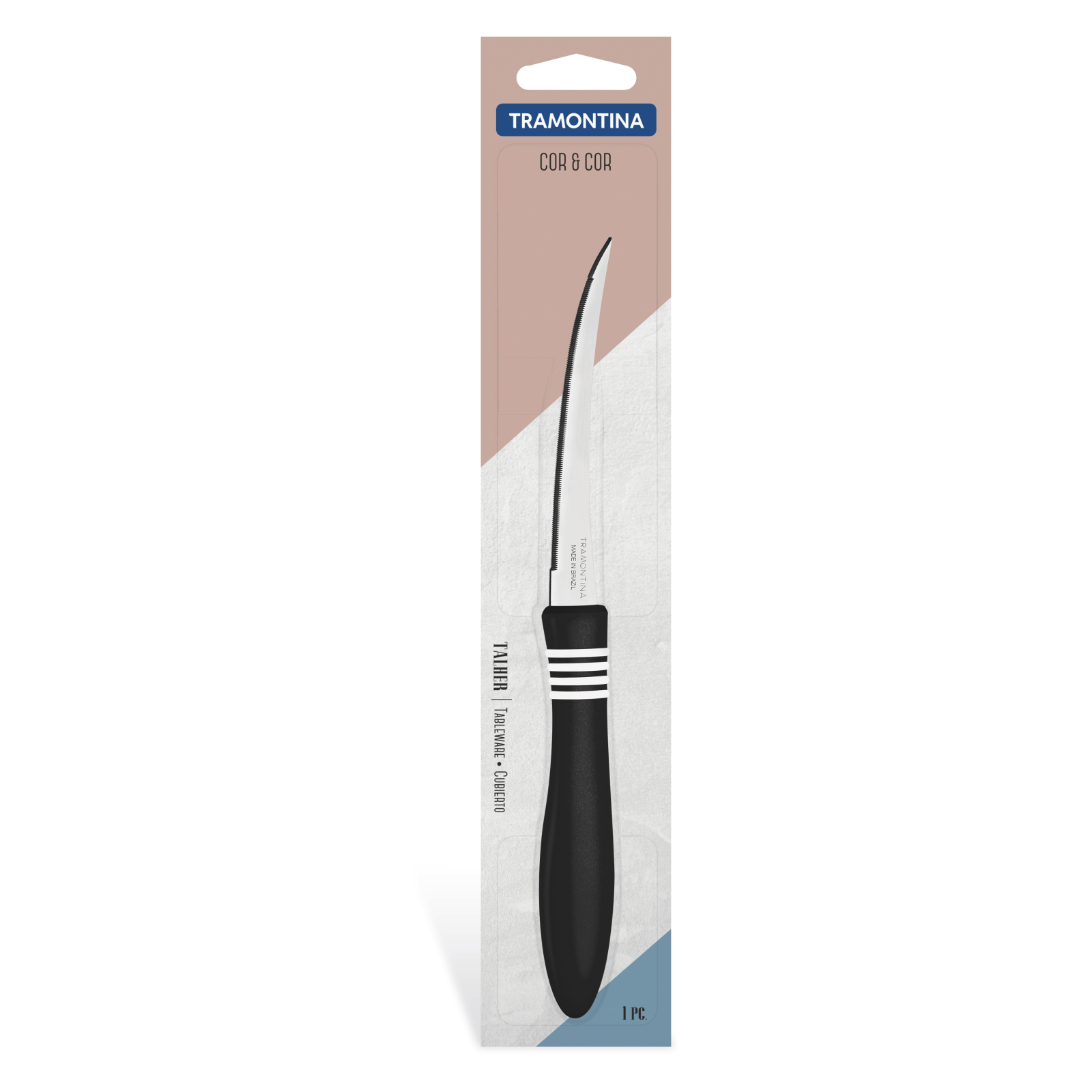 Кухонный нож Tramontina Cor Cor Tomato Serrate 102 мм Black (23462/104)