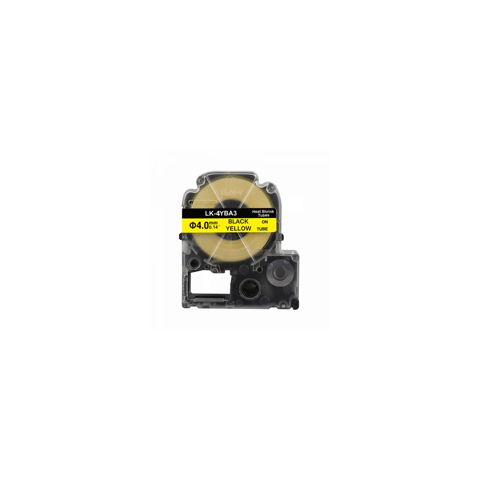 Лента для принтера этикеток UKRMARK трубка термоусадочная совместимая с LK4YBA3, 4мм х 2,5м, black on yellow (LK4YBA3_)