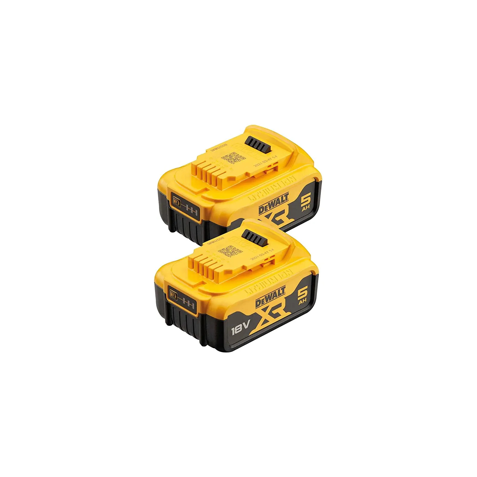 Акумулятор до електроінструменту DeWALT 18 В XR Li-lon 5Ah, 2 шт., 1.3 кг (DCB184P2)