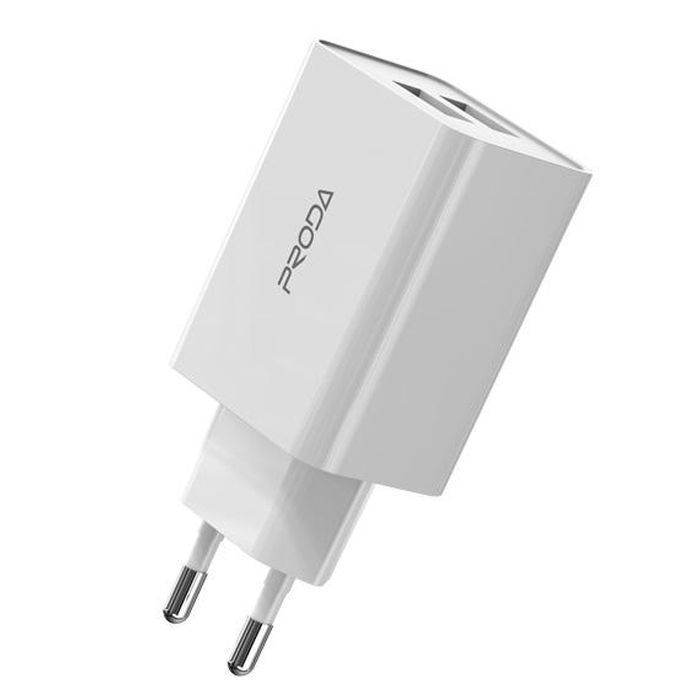 Зарядний пристрій Proda PD-A28i 2хUSB 2.4A + USB Ligthtning 1.0m (PD-A28i-WH) зображення 3