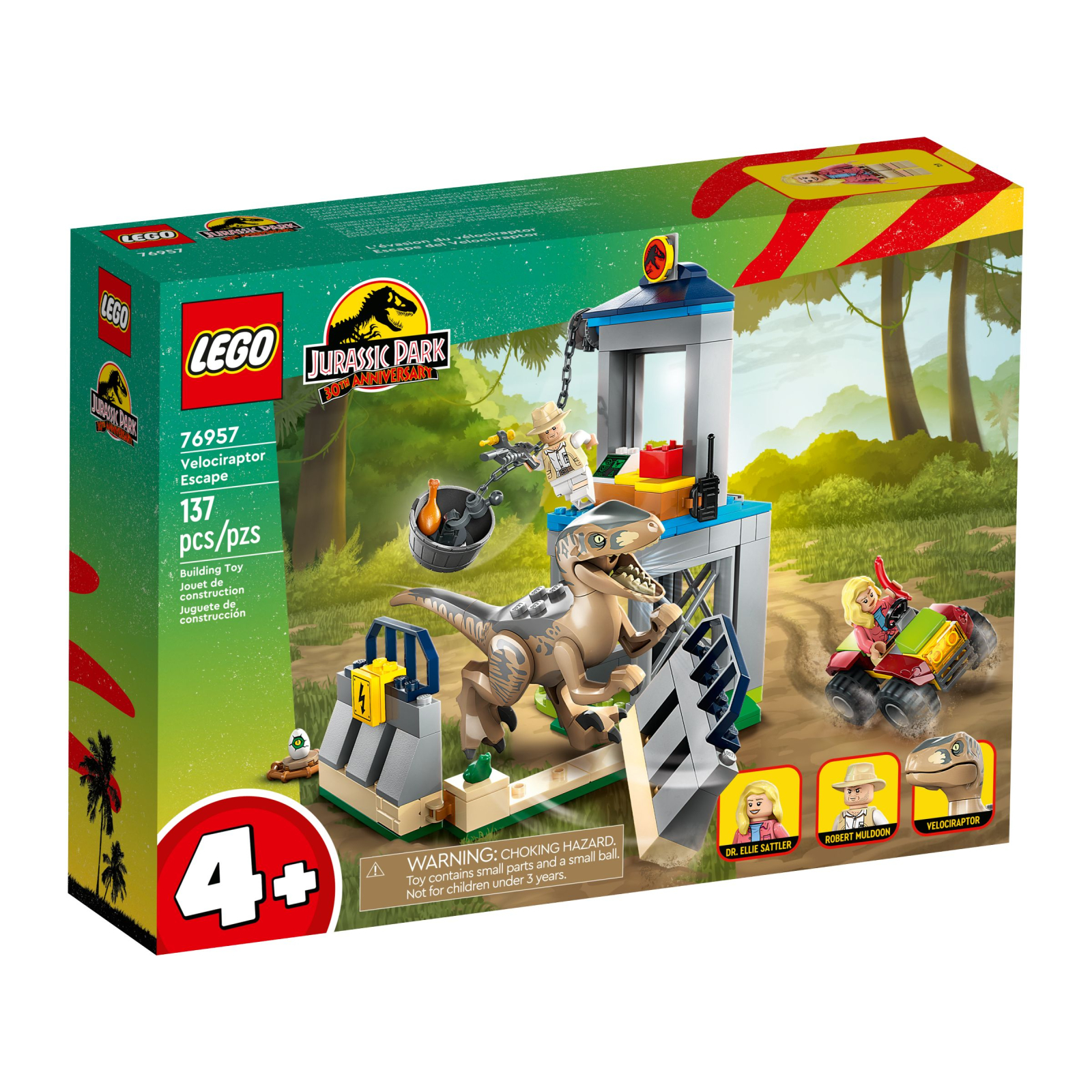 Конструктор LEGO Jurassic Park Побег велоцираптора (76957)