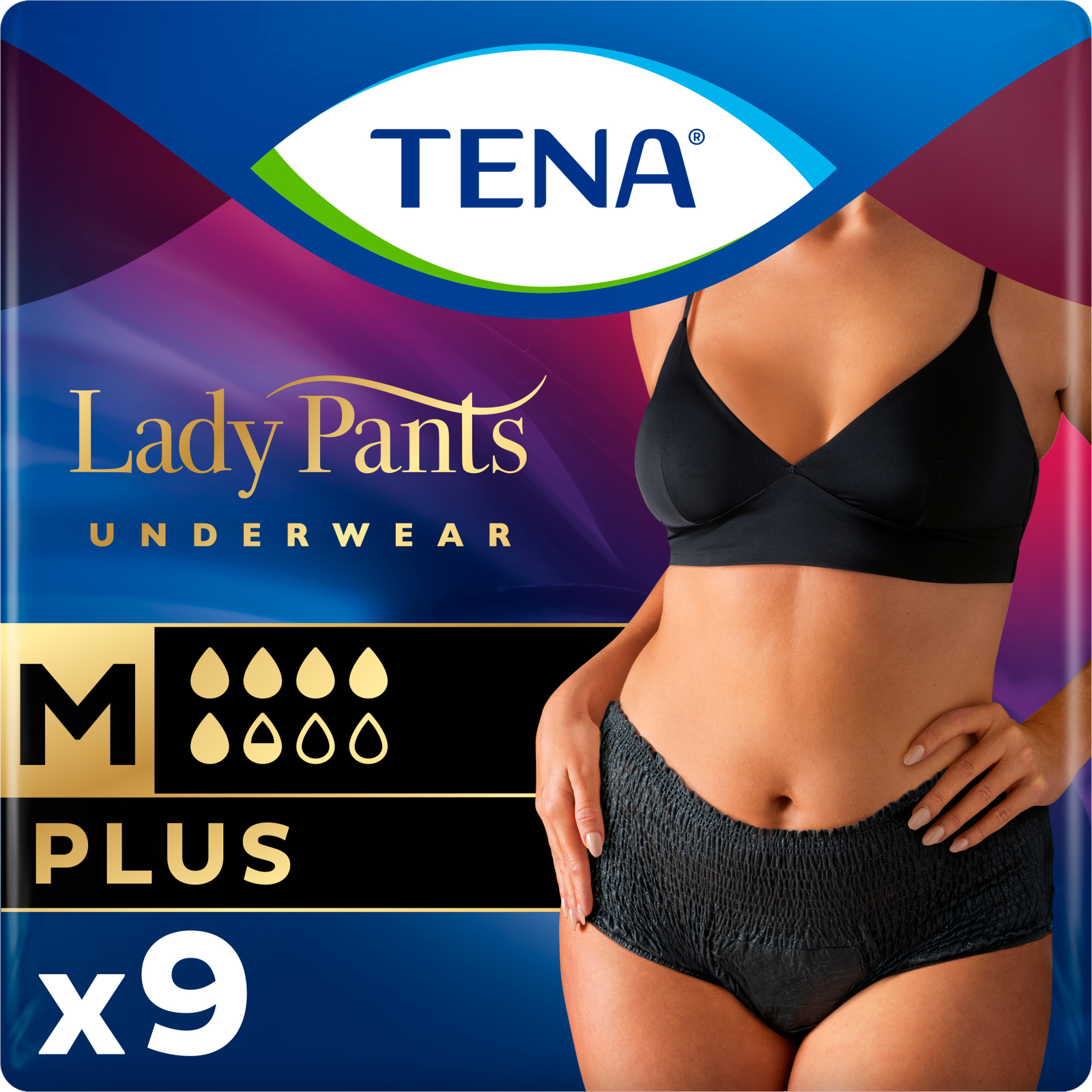 Підгузки для дорослих Tena Lady Pants Plus M для жінок Medium 9 шт Black (7322541130637)