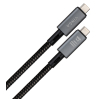 Дата кабель USB-C to USB-C 0.8m USB4 240W 40GBps 8K60Hz Nylon Vinga (VCPDCU4) зображення 2