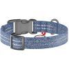 Нашийник для тварин WAUDOG Re-cotton з QR паспортом світловідбивний Ш 15 мм Д 25-35 см синій (028612) зображення 2