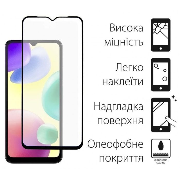 Стекло защитное Dengos Full Glue Xiaomi Redmi 10A 4G (black) (TGFG-304) изображение 2