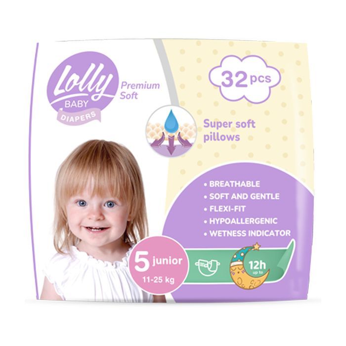 Подгузники Lolly Premium Soft 5 (11-25 кг) 32 шт (4820174981051)