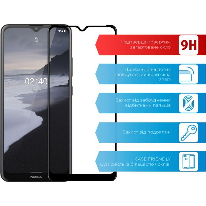 Скло захисне ACCLAB Full Glue Nokia 2.4 (1283126510793) зображення 2