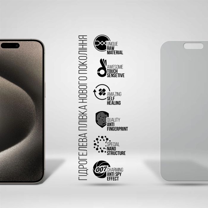 Пленка защитная Armorstandart Anti-spy Apple iPhone 15 Pro Max (ARM68288) изображение 2