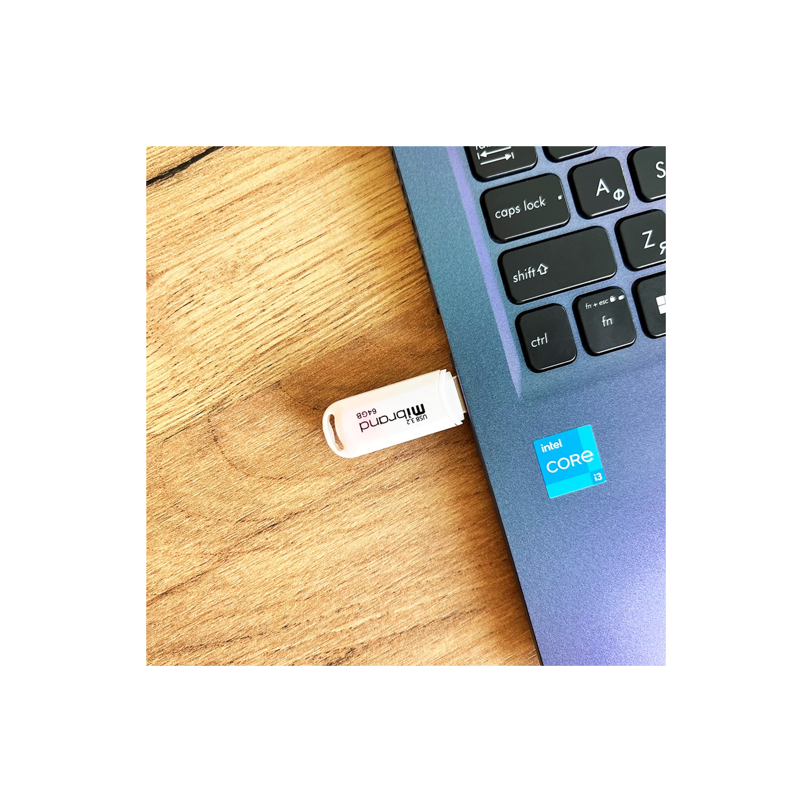 USB флеш накопитель Mibrand 64GB Marten White USB 3.2 (MI3.2/MA64P10W) изображение 4