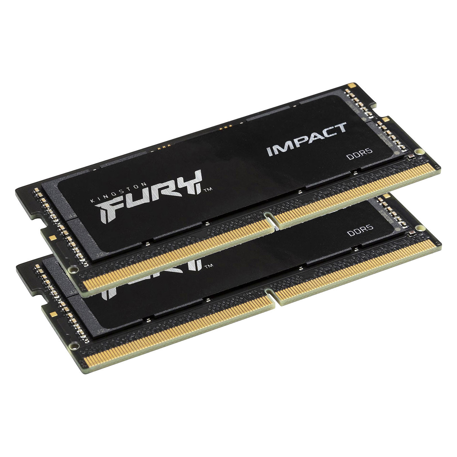 Модуль памяти для ноутбука SoDIMM DDR5 32GB (2x16GB) 5600 MHz Impact Black Kingston Fury (ex.HyperX) (KF556S40IBK2-32) изображение 3