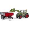 Спецтехника Bruder Трактор Fendt Vario 211 с передним погрузчиком и прицепом (02182) изображение 2