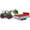 Спецтехника Bruder Трактор Fendt Vario 211 с передним погрузчиком и прицепом (02182) изображение 3