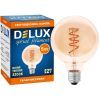 Лампочка Delux Globe G95 5Вт E27 2200К amber spiral filament (90018166) зображення 2