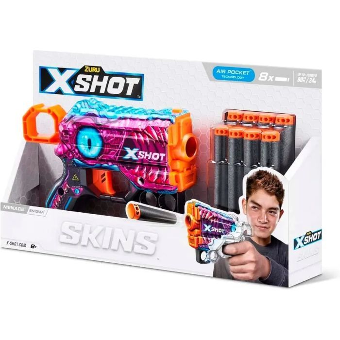 Іграшкова зброя Zuru X-Shot Швидкострільний бластер Skins Menace Enigma (8 патронів) (36515L) зображення 3