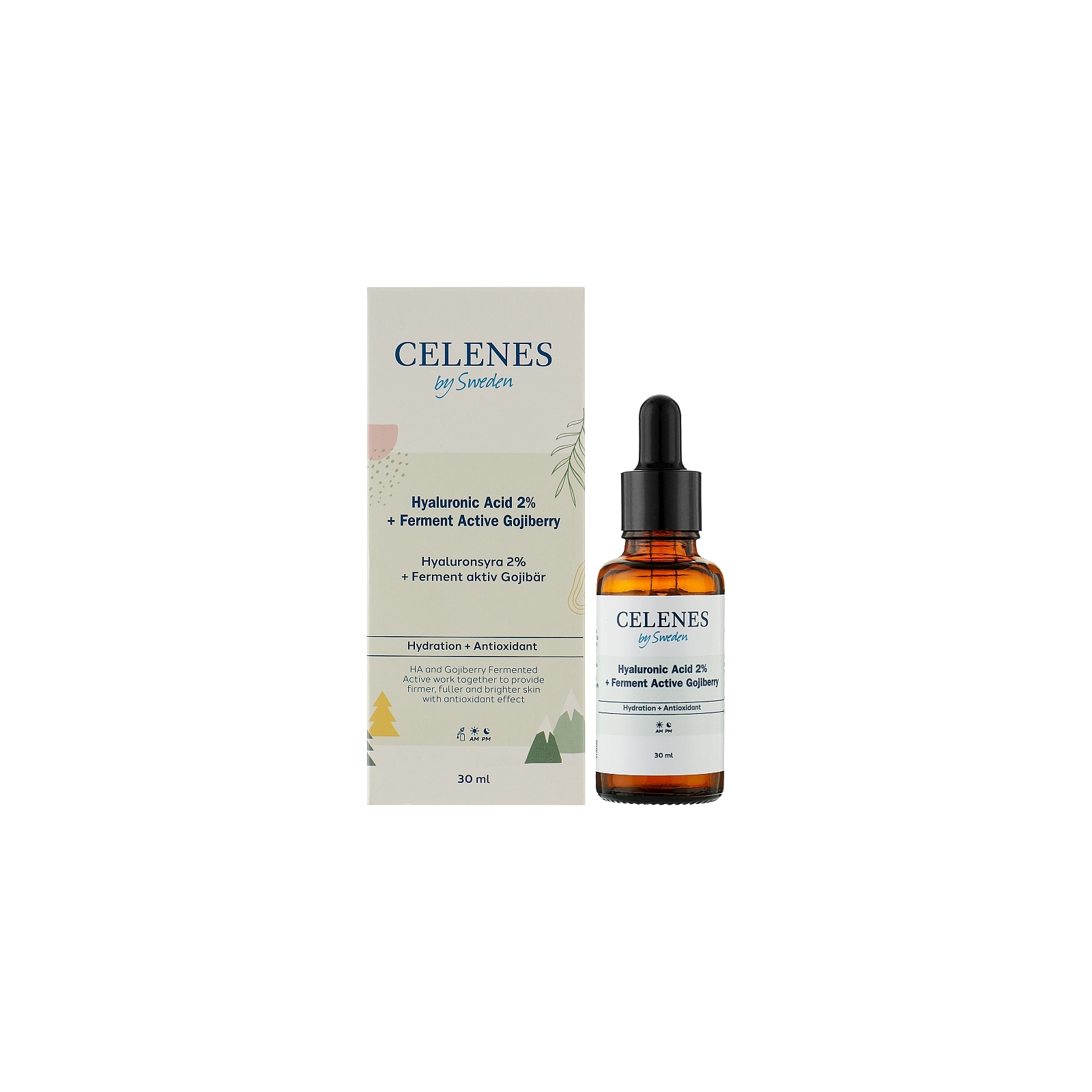Сыворотка для лица Celenes Hyaluronic Acid 2% Увлажняющая с гиалуроновой кислотой 30 мл (7350104249441) изображение 2