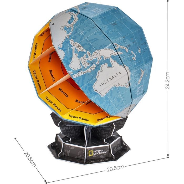 Пазл Cubic Fun Тривимірна головоломка-конструктор Stem Скретч глобус (DS1082h) зображення 3