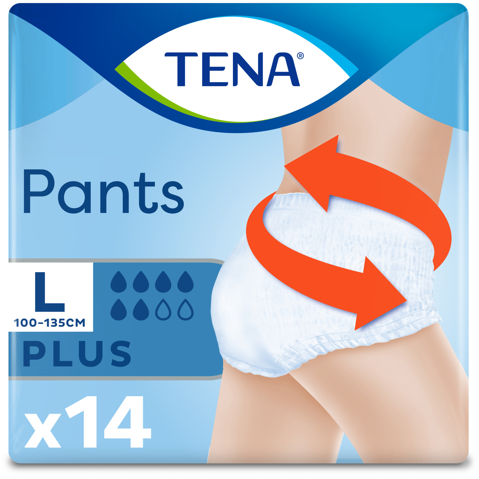 Подгузники для взрослых Tena Pants Plus L 14 (7322541773582) изображение 2