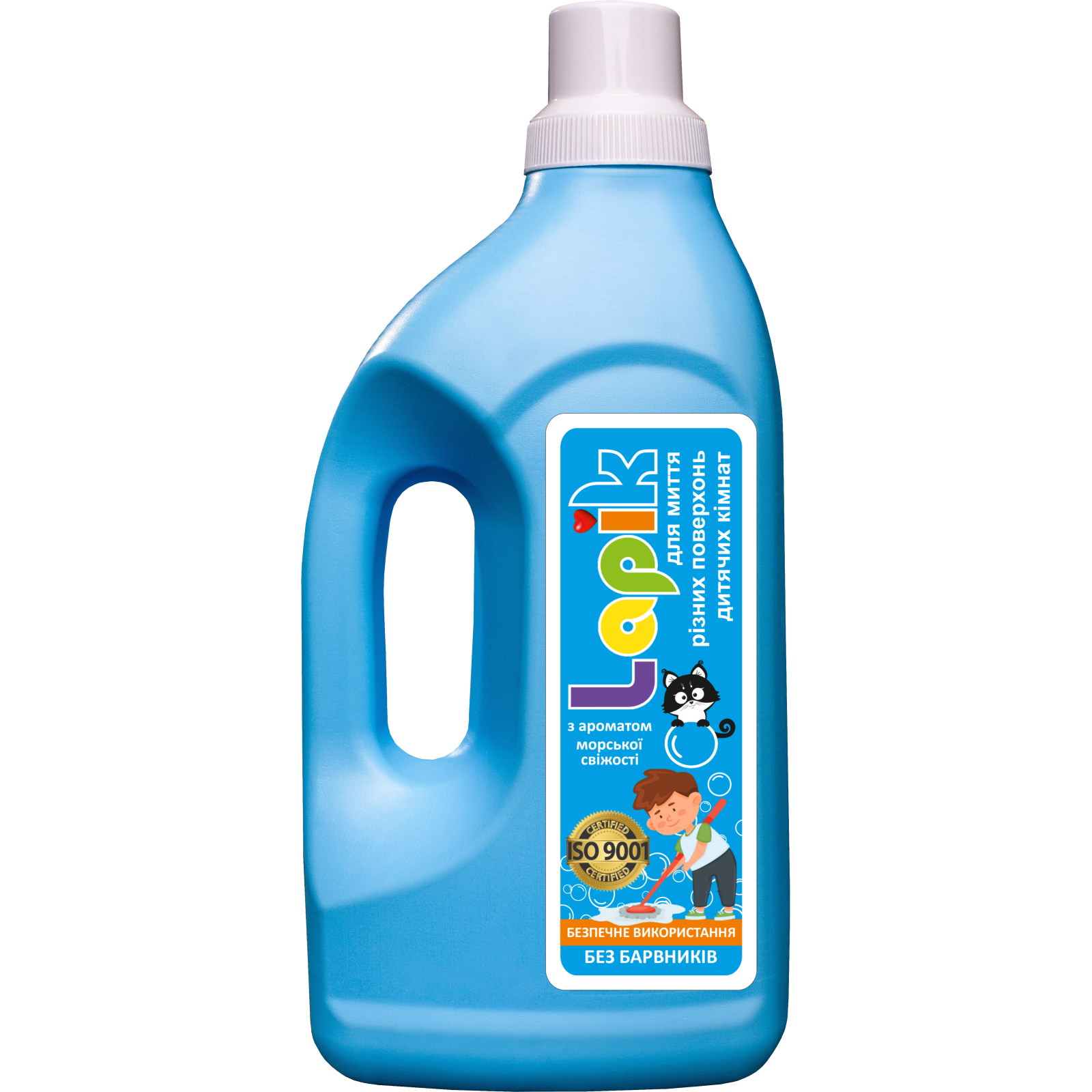 Засіб для миття підлоги Lapik Для миття різних поверхонь дитячих кімнат З морської свіжості 1.25 л (4823112601226)