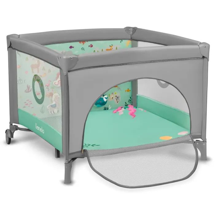Детский манеж Lionelo Mille Grey Green (LO-MILLE GREY GREEN) изображение 2