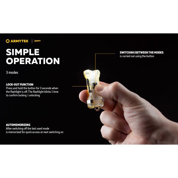 Фонарь Armytek Zippy Yellow (F06001Y) изображение 11