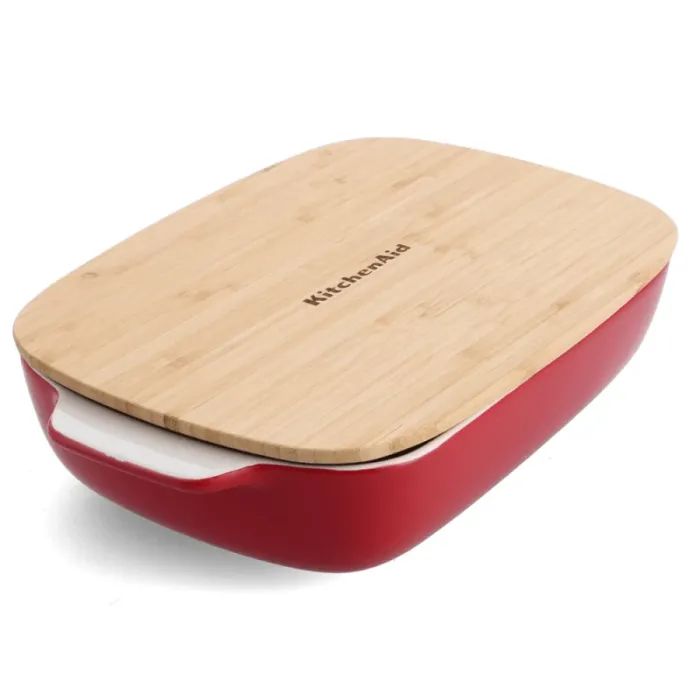Форма для выпечки KitchenAid з кришкою керамогранітна 3,8 л Червона (CC006108-001)