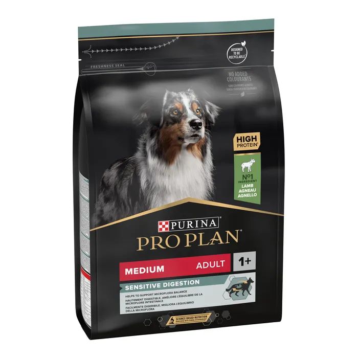 Сухой корм для собак Purina Pro Plan Medium с чувствительным пищеварением (ягненок) 3 кг (7613035214798) изображение 3