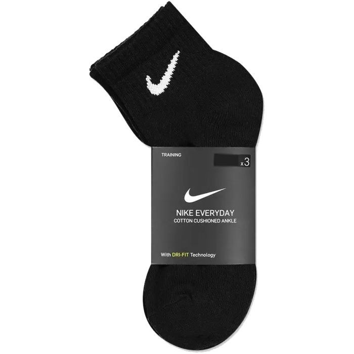 Шкарпетки Nike U NK EVERYDAY CUSH ANKLE 3PR SX7667-010 38-42 3 пари Чорні (888407234309) зображення 5